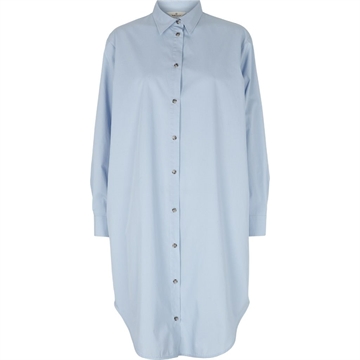 Basic Apparel Vilde Oversize Skjorte Kjole Cashmere Blue
